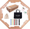 Jokers and Marbles Board GameReal Beech Wooden Marble Game for 2-8 PlayerBest Family Board Game for Game NightsHolidays and Casual Social Gatherings