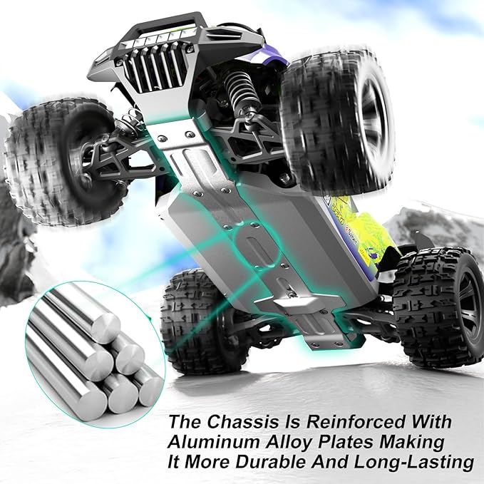1:18 Scale 4WD High-Speed RC Car 25 MPH Off-Road Remote Control Truck for Adults &amp Teens - All Terrain Electric Vehicle with 2 Rechargeable Batteries &amp 2.4GHz - Gift Idea (1:18 Scale)