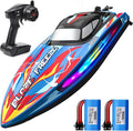 DEERC Fast RC Boat for Pool &amp Lake 20+MPH 40+ Mins Self Righting Remote Control Racing Speed Boat for Kids 2.4Ghz Summer Water Toy Gift