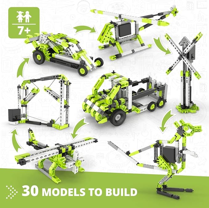 Engino- Inventor Building Toys 30 Motorized Models STEM Engineering Kit for Kids 7+ Construction Toys Gifts for Boys &amp Girls Edutainment STEM Projects
