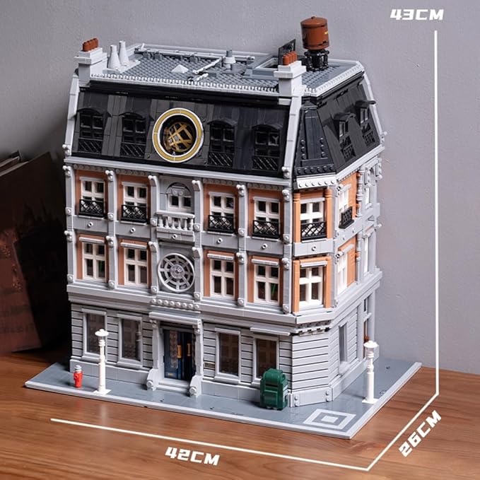 New York Sanctorum Sanctums Architecture Modular Bulding Set with Light Movie Themed Scenes Building Sets Collectible or Home Office Display Ideas Gift for Adult and Film Fans（6619pcs）