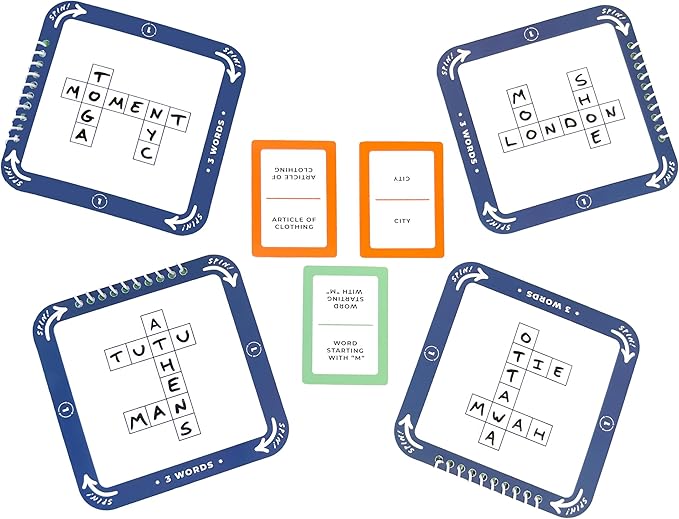 Crossword and Party Board Game - Ideal for Word Puzzle Lovers - JoPat Games - 2-6 Players