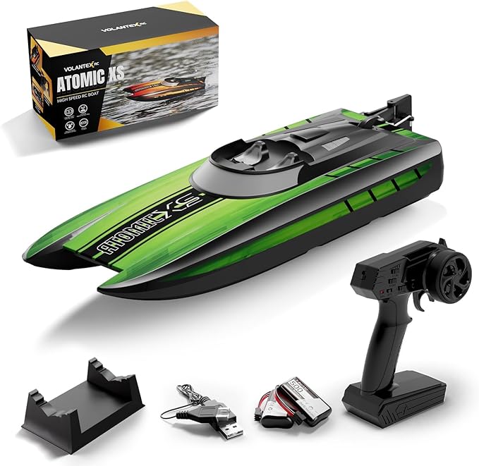 RC Boat - Mini Remote Control Boats for Adult2.4GHz Racing Boat for Water Pool&ampLakesSummer Water Toy (Green)