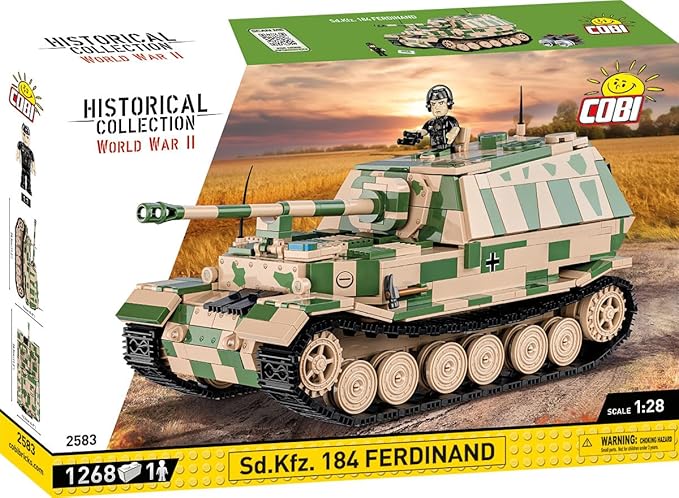 COBI Historical Collection WWII Sd. Kfz. Ferdinand Tank Building Set 1268 Pieces