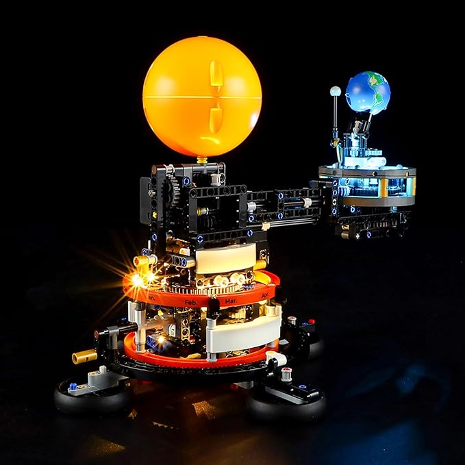 YEABRICKS LED Light for 42179 Technic Planet Earth and Moon in Orbit Building Blocks Model (Building Set NOT Included)
