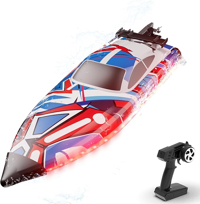 volantexrc Brushless RC Boats for Adults 35+MPH Fast Remote Control Boat for Lakes Full Proportional Boats High Speed RC Boat for Adults (79706)