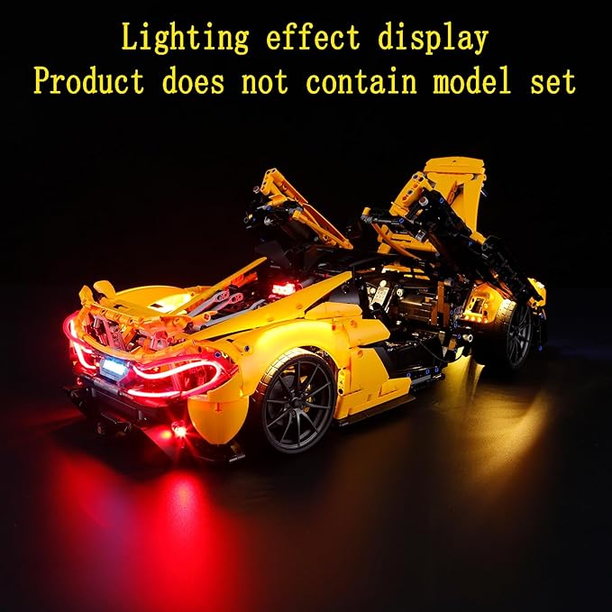 LED Light Kit Compatible with Lego McLaren P1 Building Blocks Model - Lighting Set for Technic 42172 (Model Set Not Included)