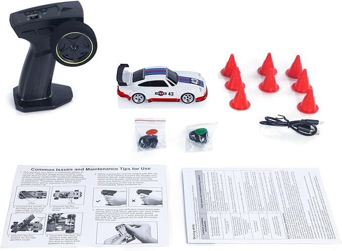 TOUCAN RC HOBBY 1/43 Racing Vehicles High Speed 2.4G Mini RC Drift Car 4WD Ready to Go Mini Car Model Radio Battery Lights for Ages 14+