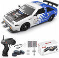 RC Drift Car Remote Control Car 2.4ghz 1/16 Scale 4WD High Speed RC Cars Vehicle with LED Lights Two Batteries and Drifting Tire Racing Sport Toy for Adults Boys Girls Kids Gift
