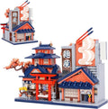 Oichy Japanese Street View Ramen Shop Mini Building Blocks Creative City Architecture Model Set 1083 PCS Mini Bricks Construction Toy Building Sets Idea Gifts for Kids and Adults