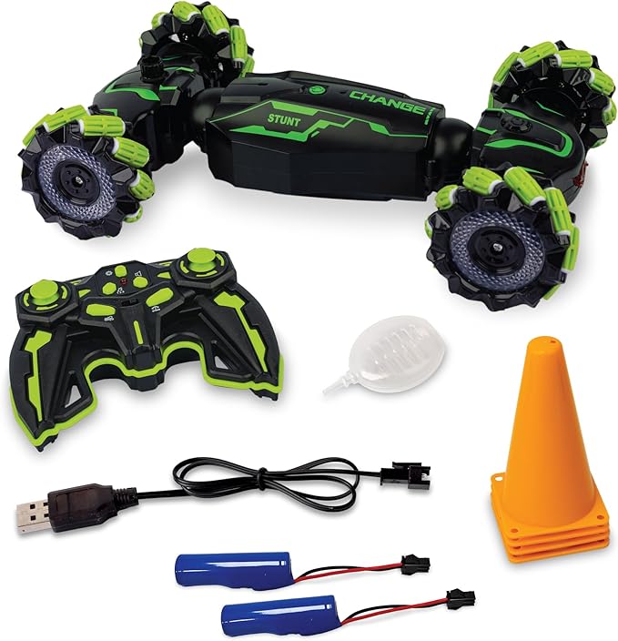 MindWare Hyper Stunt Drifter Remote Control Car - 360° Rotating 4WD RC Car for 8 Year Olds and Up