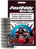FastEddy Bearings 8x14x4 Flanged Ceramic Rubber Sealed Bearing MF148-2RSC (10 Units)