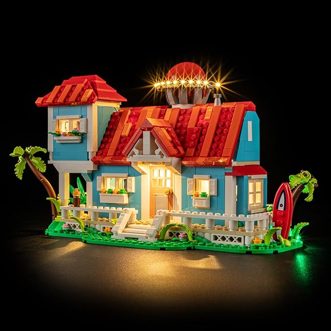 YEABRICKS LED Light for 43268 Disney Lilo and Stitch Beach House Building Blocks Model (Building Set NOT Included)