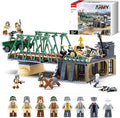 Military Base Building Toy Army Defence Base Army Toy WW2 Model Kit for Boys Ideal Gifts for Kids Aged 6-12 and Adults Compatible with Lego Military Set 769 pcs