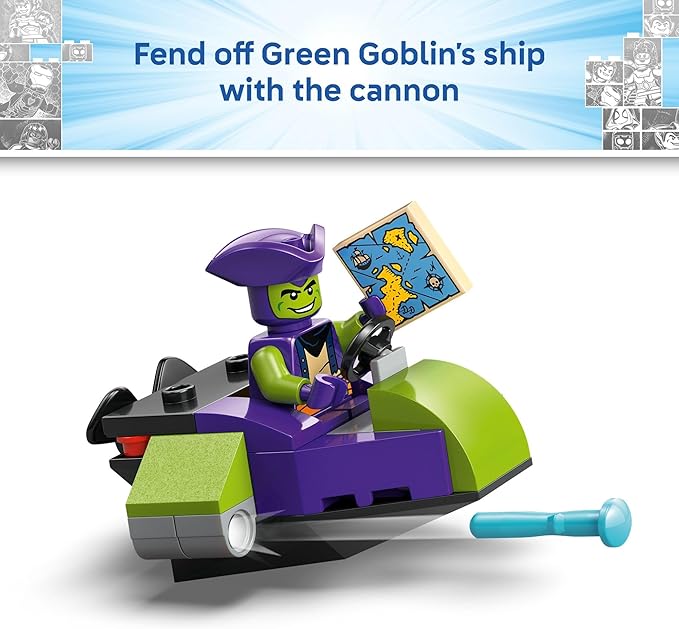 LEGO Marvel Spidey and His Amazing Friends Team Spidey Pirate Ship Building Toy for Kids - Super Hero Pretend Play Set for Preschool Boys &amp Girls Ages 4+ - Gift Idea for Birthdays - 11208