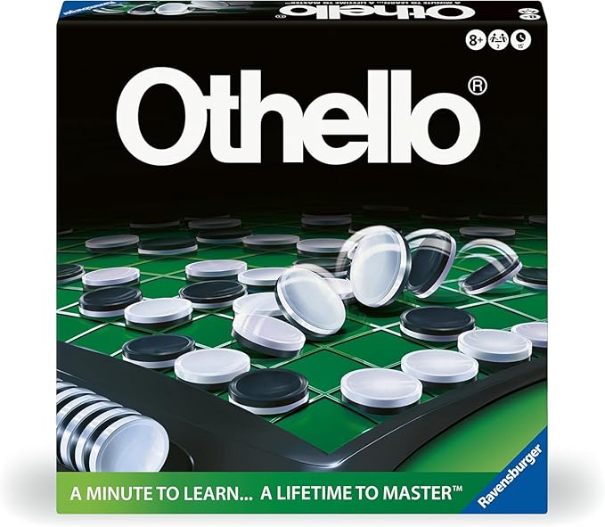 Ravensburger Othello - Classic Strategy Board Game for 2 Players - Easy to Learn Hard to Master - Fast-Paced Family Fun - Ages 8+
