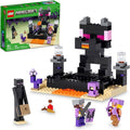 LEGO Minecraft The End Arena 21242 Player-vs-Player Battle Playset with Lava Ender Dragon and Enderman Figures Action Toys for Kids 8 Plus Years Old