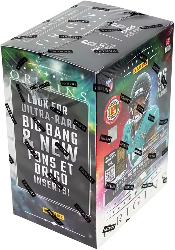 2025 Panini Origins Football International 6-Pack Blaster Trading Card Box (Find 14 Rookies Per Box)