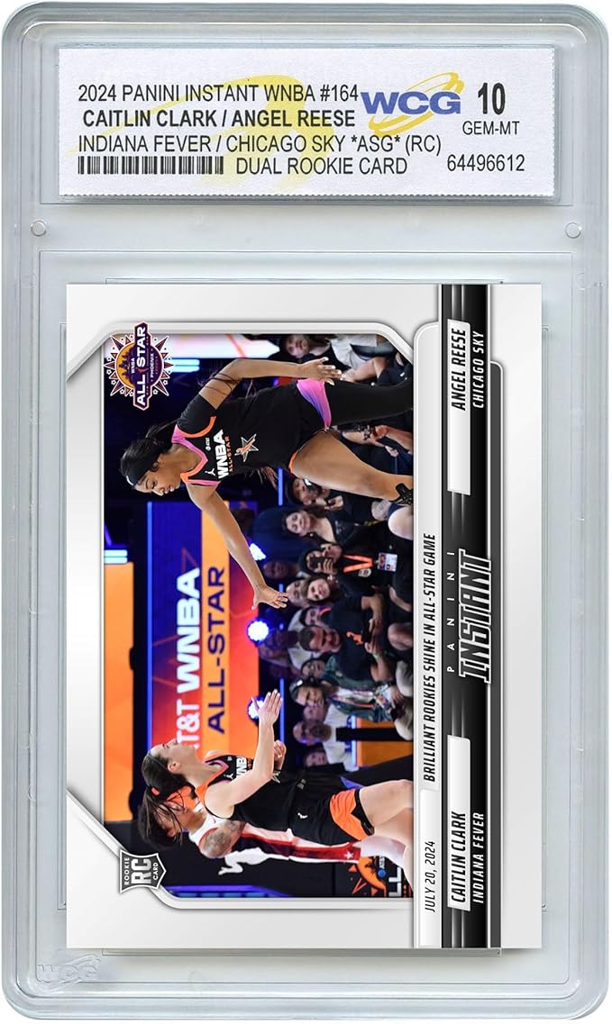 2024 WNBA Panini Caitlin Clark &amp Angel Reese Dual Rookie Card Indiana Fever Chicago Sky #164 - Certified Gem Mint 10