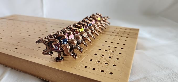 Horse Race Game Replacement Horse Metal Pegs - Set of 11 Colored and Numbered Small Horses - 1 1/2 Wide and 1 1/4 Tall - Designed to Fit 1/8 Holes
