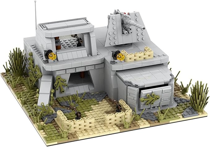 WW2 Military Battle Fort Building Block Set(928PCS). Suitable for Secondary Creation.Build Different Combat Buildings.