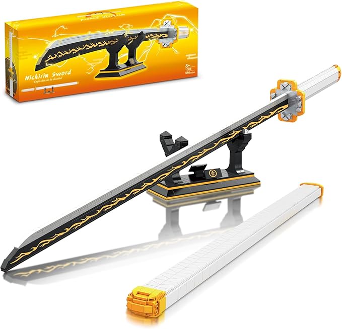 39in Sword Building Block Sets Compatible with Lego Set 956PCS Zentisu Samurial Sword with Scabbard and Stand for Boys Adults 8 9 10 11 12 13 14