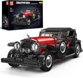 Mould King 10114 Classic Cars Building Kits MOC Vintage Car Model Building Blocks Set Gift for Age 14+/Adult Collections Enthusiasts(1308+ Pieces Static Version)