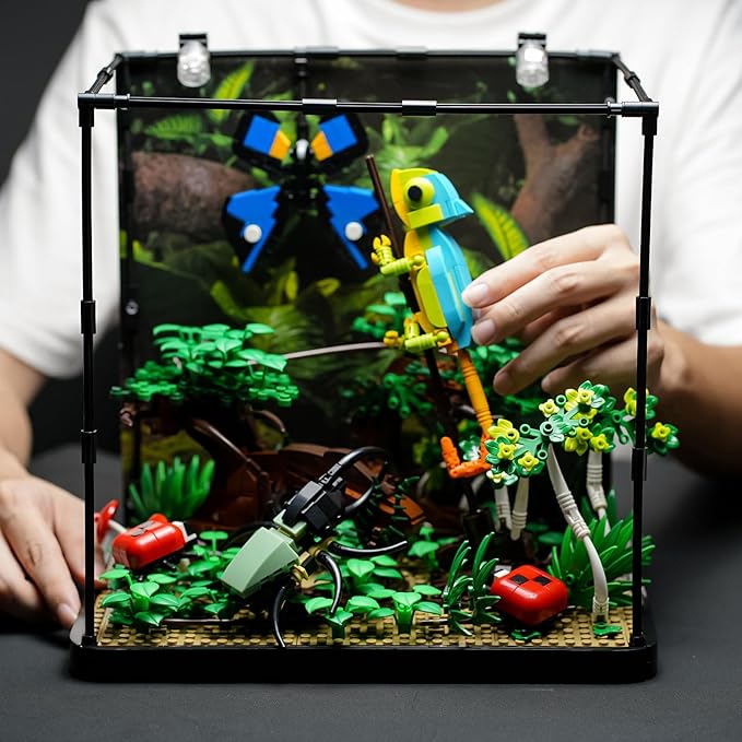 ENJBRICK Flowers Botanical Butterfly Garden Building Set for AdutlsAnimals Insect Tank Building Toy Set for Boys and Girls 12 Years Up 1284 PCS