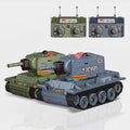 BRRRRT 1/64 RC Battle Tank SetRemote Control Military Vehicles with Infrared ShootRC Tank That Shoots with 330° Rotating Turret and Sound &amp Lighting for Kids Gift 8+