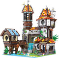 ZenithFlow Medieval Castle Building Blocks Kit European Architecture House Model Idea Gifts Display Home Decorations Collection for Adults 2488 PCS