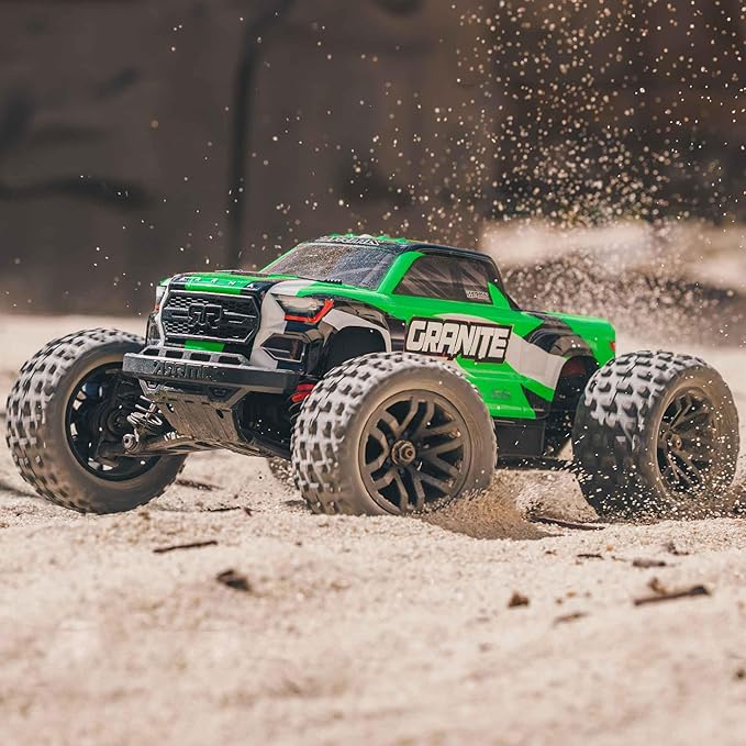 ARRMA RC Truck 1/18 Granite GROM MEGA 380 Brushed 4X4 Monster Truck RTR with Battery &amp Charger Green ARA2102T3