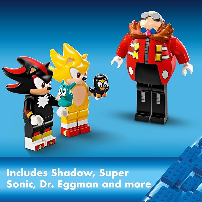 LEGO Sonic The Hedgehog: Super Sonic vs. Egg Drillster Gaming Toy with Shadow and Dr. Eggman Toy Building Set for Boys and Girls Ages 8 and Up 76999