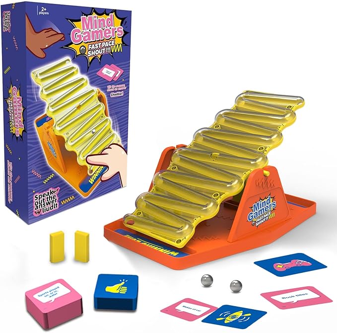 Tilt and Shout Game Fun Family Desk Board Fast-Paced Family Party Games Interactive Marble-Run Games Speedy Fast-Paced for Game Night