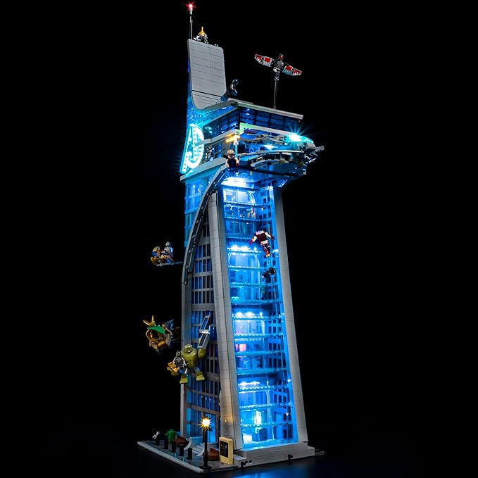 Kyglaring LED Lighting Kit for Lego 76269 Marvel Avenger Tower Building Set (No Model) Lights Set Compatible with Marvel Lego 76269 - Without Building Set(Classic Version)