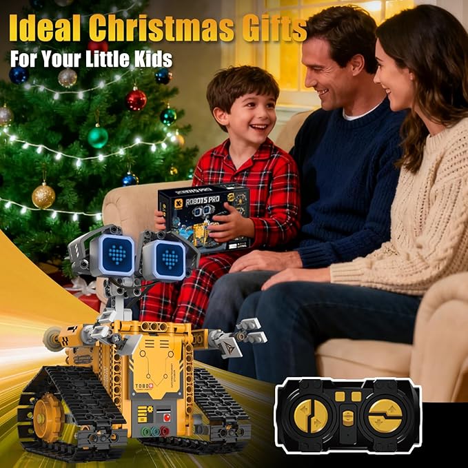 Gohero Robot Building Kit5 in 1 STEM Toys for Boys Toys Age 8-10 with Remote &amp App ControlRobotics Technic Kits with 16 LED ExpressionsChristmas &amp Birthday Gifts for Teen Boys &amp Grils (