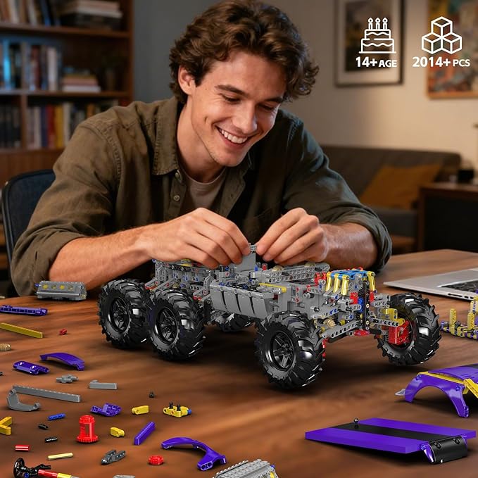 Mould King 18009 Off-Road ATV Building Blocks Set APP &amp Remote Control Monster Truck Model Kit STEM Engineering Climbing Racing Car Toy Collectible Gift for Adult (2014+ Psc)