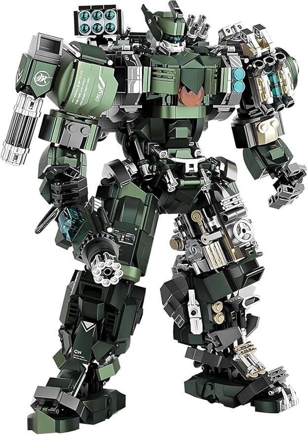 Weapon Mech Building Blocks Set for AdultsCompatible with Lego Mech Robot Model Building Kit for Boys 8-14 Toys for Teens