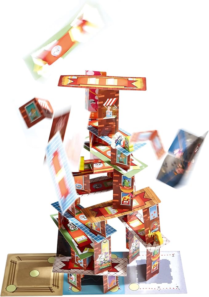 HABA Rhino Hero Super Battle - Exciting 3D Stacking Board Game for Kids &amp Adults Fun Family Games Stacking Card Games for Kids Made in Germany