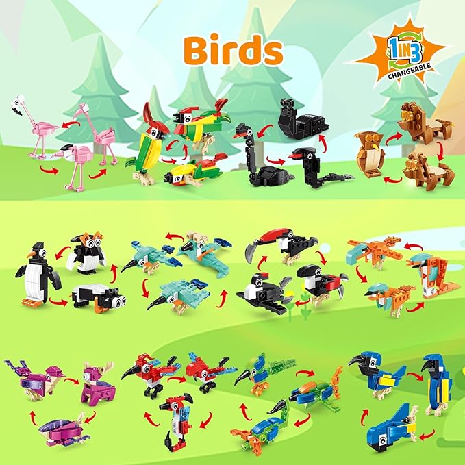 36 Packs Mini Building Blocks Set Party Favors Building Blocks for Kids 4-8 Goodie Bags Stuffers for Kid Prize Box Toys for Kids Classroom