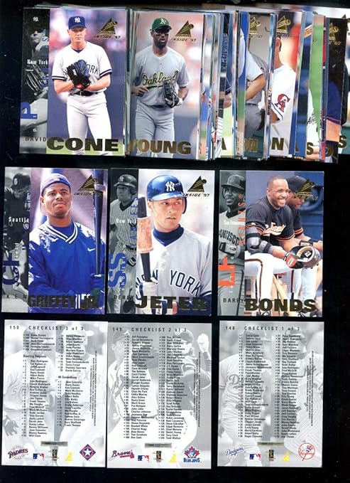 1997 Pinnacle Inside 97 Baseball Card Complete Set Derek Jeter Ken Griffey Jr. Mark McGwire Barry Bonds Cal Ripken Jr.