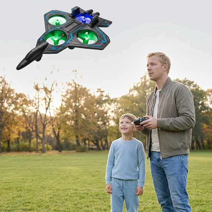 Remote Control Airplane RC Plane for Kids Adults Easy to Fly 2.4GHz RC Fighter Jet Model Plane Durable Foam Glider Aircraft for Beginners with Long Flight Time - Best Gift Toy