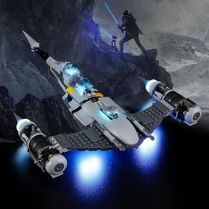 Vaodest LED Light for Lego Star Wars 75325 The Mandalorian's N-1 Starfighter SetDesign and Configuration Compatible with Model 75325(LED Light Only Not Building Block Kit)