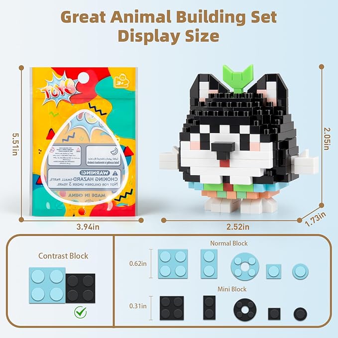 Micro Building Blocks Sets Easter 12 Pack Mini Animal Figures 2931 PCS Party Favors Goodie Bag Stuffers Gift Christmas Birthday Ages 14+