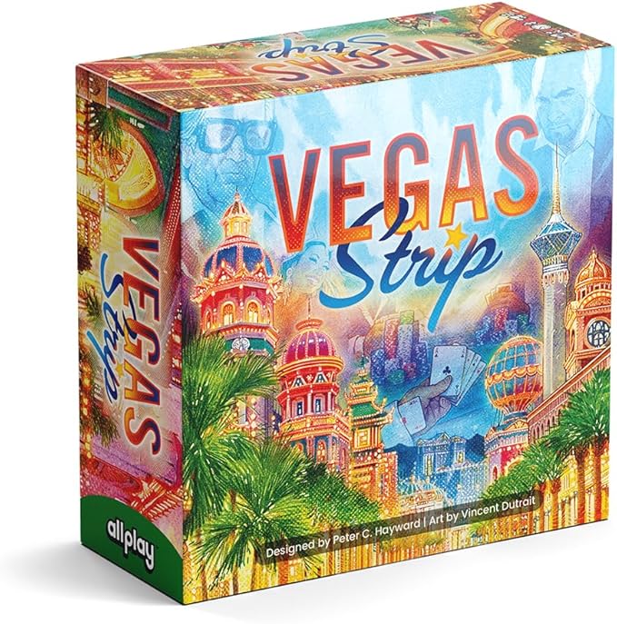 Allplay Vegas Strip Board Game for Adults and Families - Take Big Gambles Bluff with Your Friends - Know Secrets About Corrupt Casinos - Team Mode Available - 2-6 Players 40 Min Ages 11+
