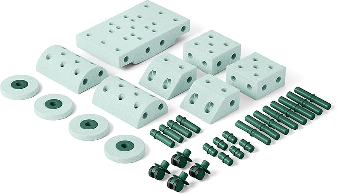 PLAYSMOL MODU Dreamer Set – Large Building Blocks for Toddlers &amp Kids 25 Different Creations Children Toys &amp Gifts Easy Assembly and Responsibly Made (Green)
