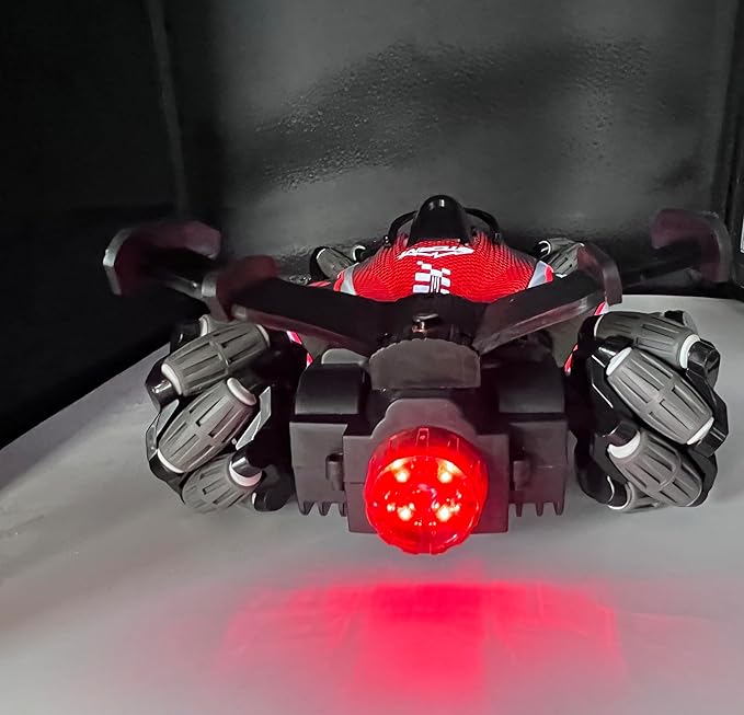 Formula Drift Car with Smoke LED Lights 360° Rotation and Sound with Ultimate Drifting Experience 14x7 (Red)