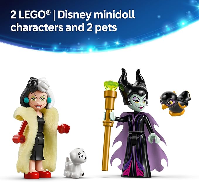 LEGO Disney Villains Maleficent’s and Cruella De Vil’s Dresses Kids Toy - Fashion Building Toy for Girls and Boys Ages 9+ - Gift Idea for Birthdays Holidays &amp Disney Fans - 43262