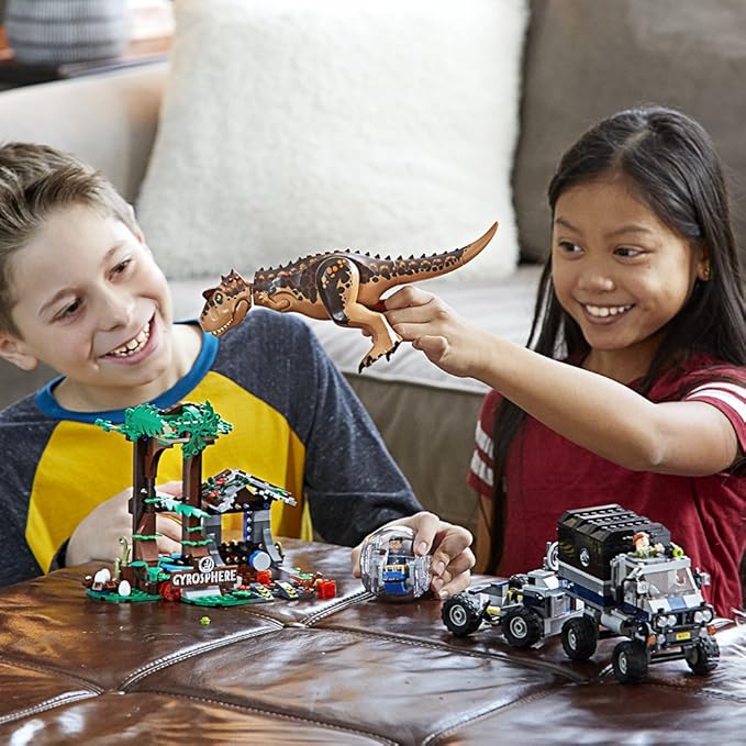 LEGO Jurassic World Carnotaurus Gyrosphere Escape 75929 Building Kit (577 Pieces)