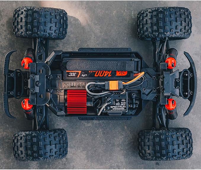 ARRMA RC Truck 1/18 Granite GROM MEGA 380 Brushed 4X4 Monster Truck RTR with Battery &amp Charger Blue ARA2102T1