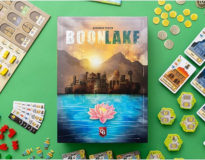 Capstone Games Boonlake Euro Strategy Board Game for 1-4 Players – Hand Management Engine Building Resource Planning Territory Development Strategic Solo &amp Competitive Fun – 90 Min | Ages 14+